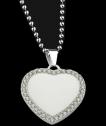 PERSONALISED HEART SHAPED PENDANT WITH GEM STONES